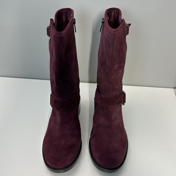 Vince Camuto Wadelyn Burgundy Suede Boots Size 9.5W - Picture 5 of 16